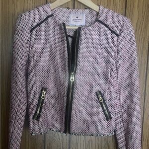 Juicy Couture Pink and Black Tweed Blazer
